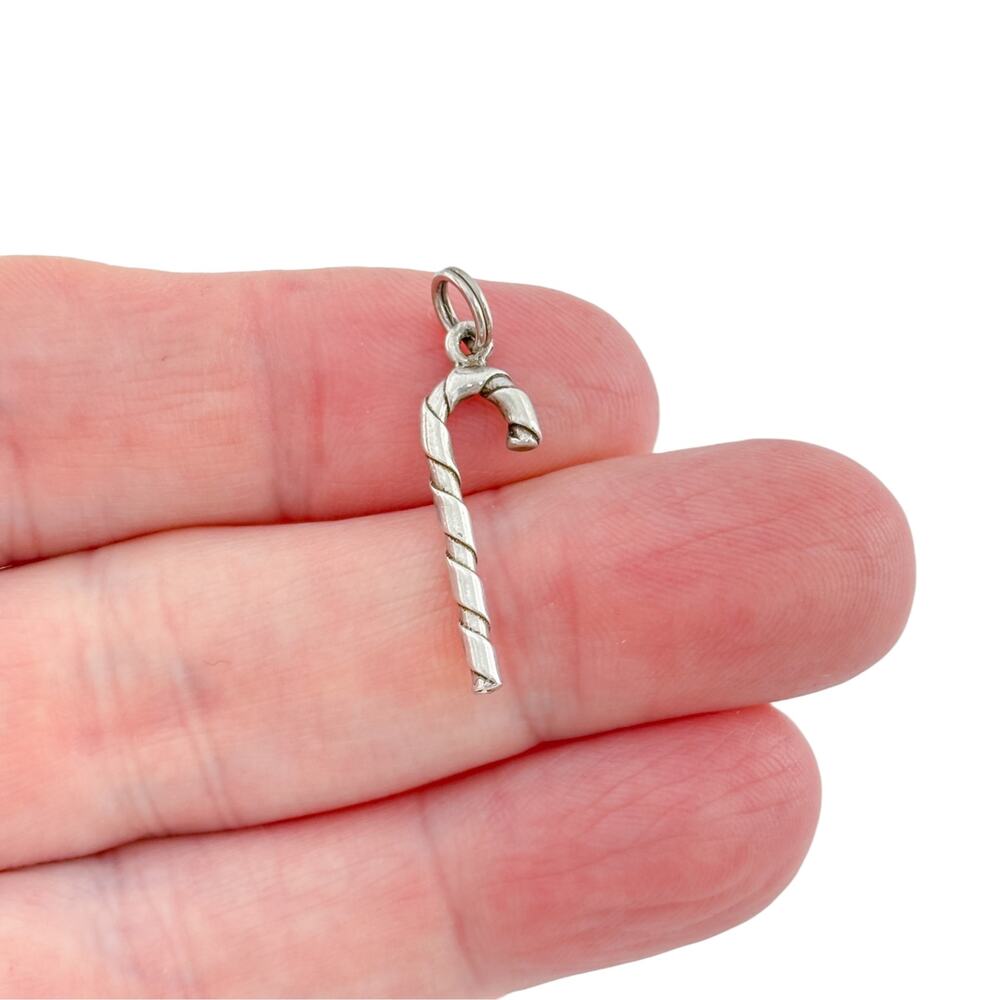 Vintage Sterling Silver Candy Cane Charm